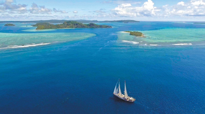 la goélette Tara en navigation