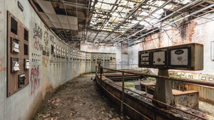 photo d'un lieu abandonné